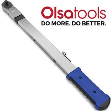Olsa Tools Split Beam Torque Wrench, 1/2 inch Drive, -4% Accuracy (50-250 ft-lb Torque Range) | Flat...