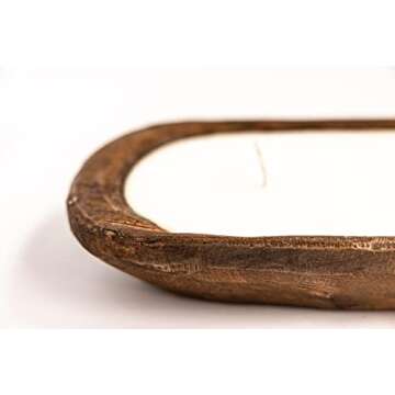 Red Barn Candle Company Wood Dough Bowl Candles | 100% Natural Soy Wax & Essential Oil Infused | Odo...