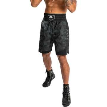 Venum Men's Electron 3.0 Boxing Shorts in Black - Ultimate Performance Gear
