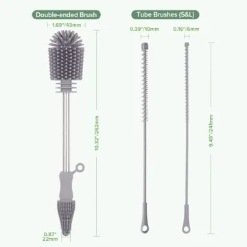 Haakaa Silicone Brush Kit - Perfect for Baby Care Essentials