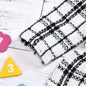 BTDECLAR Toddler Baby Girls Long Sleeve Plaid Cardigan Sweater Outwear Pullover Top Tutu Skirt Princess Party Dress Outfits