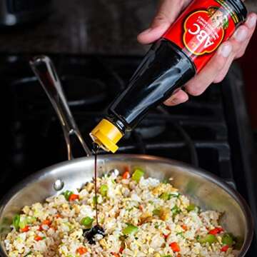 ABC Sweet Soy Sauce – 20.3 Fl Oz (2 Pack) – BBQ Marinade, Dip, Stir Fry - Vegan Black Dark Soy Glaze – Healthy and Authentic Indonesian Kecap Manis Flavor for Exquisite Culinary Creations