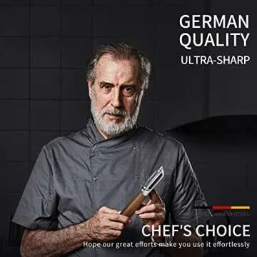 MAD SHARK Vegetable Peeler 304 Stainless Steel, Potato, Apple Peelers for Kitchen, Veggie, Fruit, Potatoes, Carrot, Peeler, Ultra Sharp and Good Durable, Premium Rosewood Handle (I-Shaped)