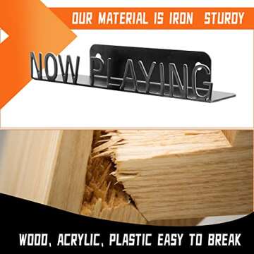 Ahomiwow Metal Now Playing Vinyl Record Stand for Music Lovers