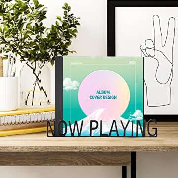 Stylish Ahomiwow Vinyl Record Stand for Music Lovers
