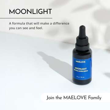 MAELOVE Moonlight Advanced Retinal Super Serum, 10x Stronger than Regular Retinol, for Softening Lines and Wrinkles, Reducing Dark Spots, Improving Skin Firmness, Vegan, Cruelty-Free, 1.0 fl oz