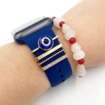 Stylish Evil Eye Watch Band Accessories for iWatch & Fitbit