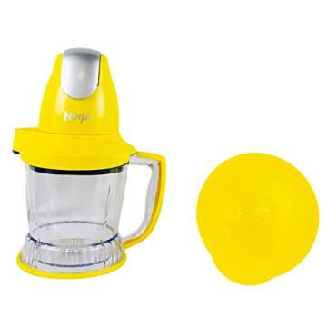 Ninja Storm Master Prep Food Processor Blender Powerful One Touch 450W Motor Pod BPA-Free Pitcher Dishwasher Safe QB751Q (Renewed) (Yellow)