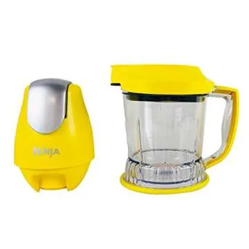 Ninja Storm Master Prep Food Processor Blender Powerful One Touch 450W Motor Pod BPA-Free Pitcher Dishwasher Safe QB751Q (Renewed) (Yellow)