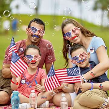150 Pcs 4th of July Party Supplies Set for Kids and Adults