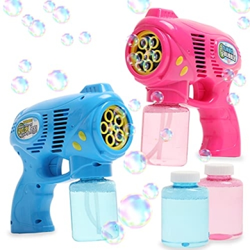 Bubble Guns for Kids - Fun 2 Pack Blower Set for Parties