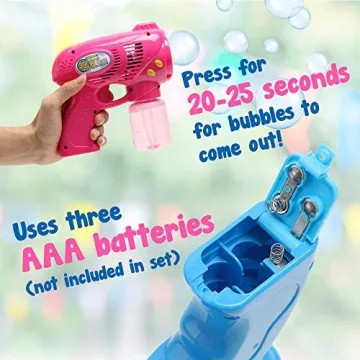 Bubble Guns for Kids - Fun 2 Pack Blower Set for Parties