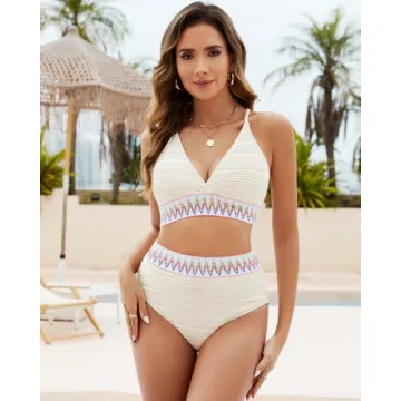 Stylish Jolefille Women's High Waisted Bikini Set