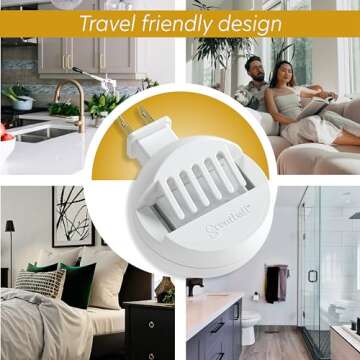 AromaHouse Scentball Plug-in Waterless & Cordless Aromatherapy Diffuser (White) with 5 Refill Pads, 1 Count