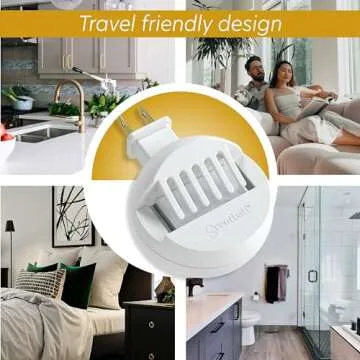 AromaHouse Scentball Plug-in Waterless & Cordless Aromatherapy Diffuser (White) with 5 Refill Pads, 1 Count