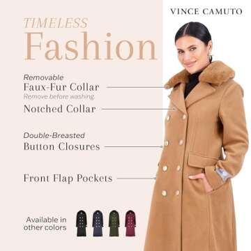 Stylish Vince Camuto Women's Winter Coats with Faux Fur