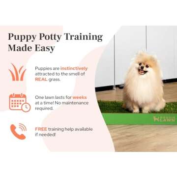 DoggieLawn Real Grass Puppy Pee Pads- 24 x 24 Inches - Perfect Indoor Litter Box for Dogs - No Mess,...