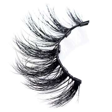 MoxieLash Magnetic Eyelashes with Eyeliner Kit - Money Bundle - Natural Looking False Eyelashes - Set of Money Lashes + Magnetic Eyeliner + Eyeliner Remover Swabs - USA Owned - No Glue
