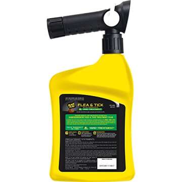 Black Flag Flea and Tick Killer Concentrate Yard Treatment, 32 Ounces, Ready To Spray, Quickflip Hose End Sprayer