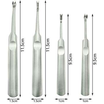 Tegg Leather Grooving Tool 4PCS - Durable Stainless Steel Edge Beveler for DIY Crafting