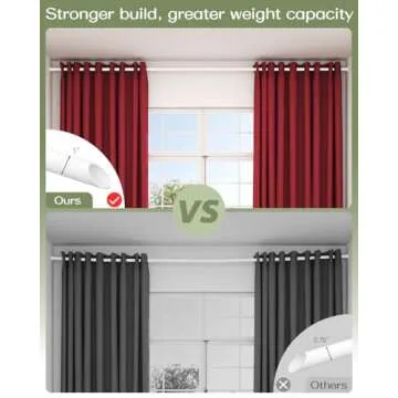 ALLZONE Adjustable Tension Rod for Heavy Curtains