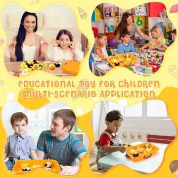 Seenelling Bee Sensory Bin Filler, Boys Girls Early Education and Sorting Counting Training Development, Bee Themed Counting Toys, Sensory Toys, Boys and Girls Can Play