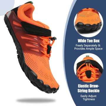 SAGUARO Womens Mens Barefoot Shoes Minimalist Trail Runner with Wide Toe Box