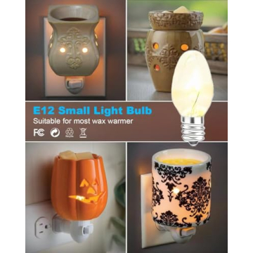 OuuKoo 15 Watt C7 Salt Lamp Bulbs - Replace Wax Warmers