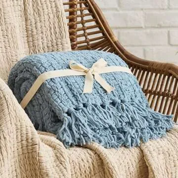 Cozy Chenille Throw Blanket - Soft & Stylish for Any Home