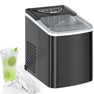 SPECILITE Ice Makers Countertop, Compact Ice machine Maker, Self Cleaning - 26Lbs/24H, 9 Ice Cubes S...