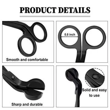 AOAtoee Candle Wick Trimmer - Elegant Stainless Steel Cutter