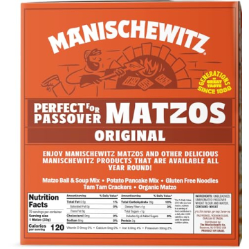 Manischewitz 5x1lb Passover Matzo - Kosher for All Occasions