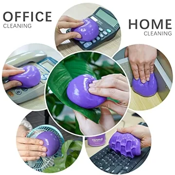 TICARVE Cleaning Gel for Car Detailing Car Vent Cleaner Cleaning Putty Gel Auto Car Interior Cleaner Dust Cleaning Mud for Cars and Keyboard Cleaner Cleaning Slime Purple