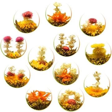 Teavivre 12 Handmade Blooming Flower Tea Balls