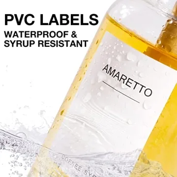 Mustry Coffee Syrup Labels for Stylish Coffee Bars
