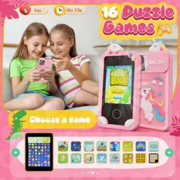 Luyiilo Unicorn Kids Phone with Learning Games and Camera