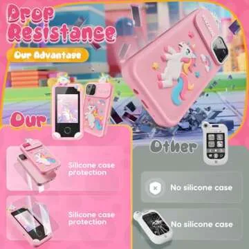 Luyiilo Unicorn Kids Phone with Learning Games and Camera