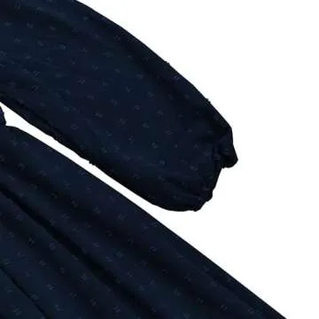 Stylish LiotXecd Maxi Dress for Curvy Women - Navy Blue