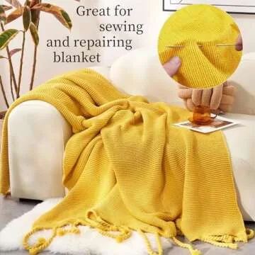 WONVOC Long Sewing Needles - 9 Pcs & 3 Sizes-4.9/5.9/6.9'' Stitching Needles, Hand Sewing Needles for Stitching and Crafting Projects, Carpet, Cushion, Curtain