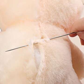 WONVOC Long Sewing Needles - 9 Pcs & 3 Sizes-4.9/5.9/6.9'' Stitching Needles, Hand Sewing Needles for Stitching and Crafting Projects, Carpet, Cushion, Curtain