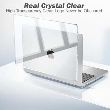 B BELK Compatible with MacBook Pro 14 inch Case 2025 2024 2023 2022 2021 M4 A3112 A3185 A3401 M3 A2918 A2992 M2 A2779 M1 A2442, Plastic Hard Shell Case +Keyboard Cover +Screen Protector, Transparent