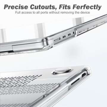 B BELK Compatible with MacBook Pro 14 inch Case 2025 2024 2023 2022 2021 M4 A3112 A3185 A3401 M3 A2918 A2992 M2 A2779 M1 A2442, Plastic Hard Shell Case +Keyboard Cover +Screen Protector, Transparent