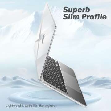 B BELK Compatible with MacBook Pro 14 inch Case 2025 2024 2023 2022 2021 M4 A3112 A3185 A3401 M3 A2918 A2992 M2 A2779 M1 A2442, Plastic Hard Shell Case +Keyboard Cover +Screen Protector, Transparent