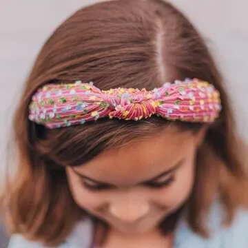FROG SAC Confetti Knotted Headband for Girls Stylish and Fun