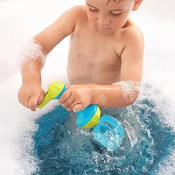 HABA Toddler Bath Toys: Bubble Bath Kids Whisk - for Kids' Sensory Play, Motor Skills, and Bath Time Fun, Blue