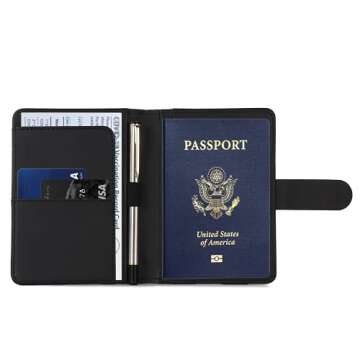 Melsbrinna Passport Holder, Cute Waterproof Travel Wallet