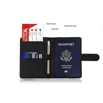 Melsbrinna Passport Holder, Cute Waterproof Travel Wallet