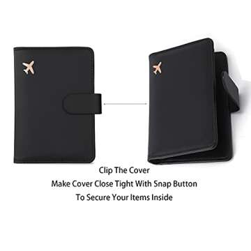 Melsbrinna Passport Holder, Cute Waterproof Travel Wallet