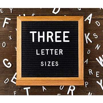 Letter Board 12"x12" Double Sided (Black & Gray) +690 Pre-Cut Letters +Cursive Words +Stand +UPGRADED WOODEN Sorting Tray | Felt Letter Board with Letters, Letter Boards, Letterboard, Word Board
