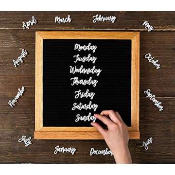 Letter Board 12"x12" Double Sided (Black & Gray) +690 Pre-Cut Letters +Cursive Words +Stand +UPGRADED WOODEN Sorting Tray | Felt Letter Board with Letters, Letter Boards, Letterboard, Word Board